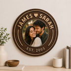 Love Story Rund mit Foto